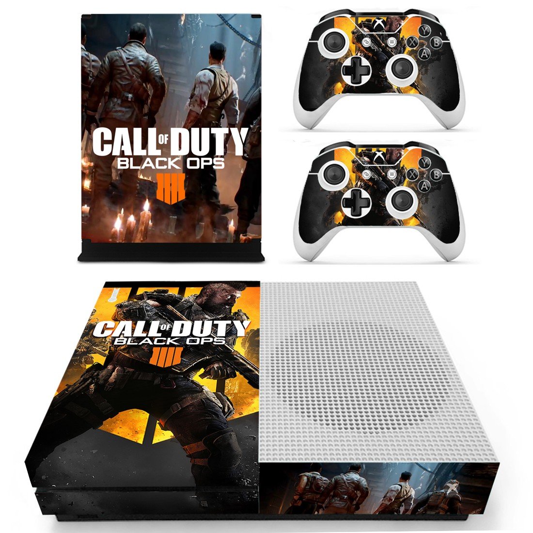 Call of Duty Black ops 4 decal skin sticker for Xbox One S console and controllers