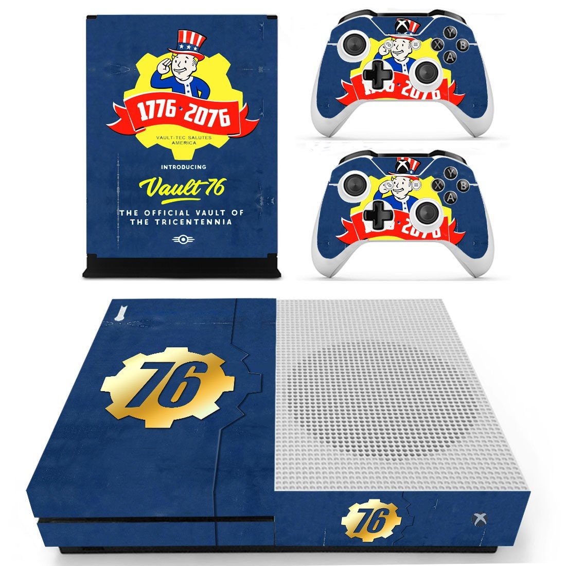 Fallout 76 decal skin sticker for Xbox One S console and controllers