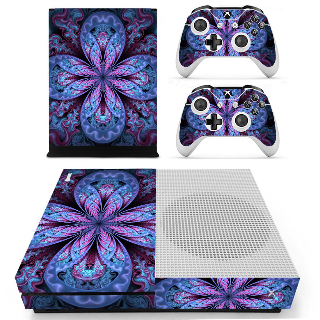 Floral Leaf decal skin sticker for Xbox One S console and controllers