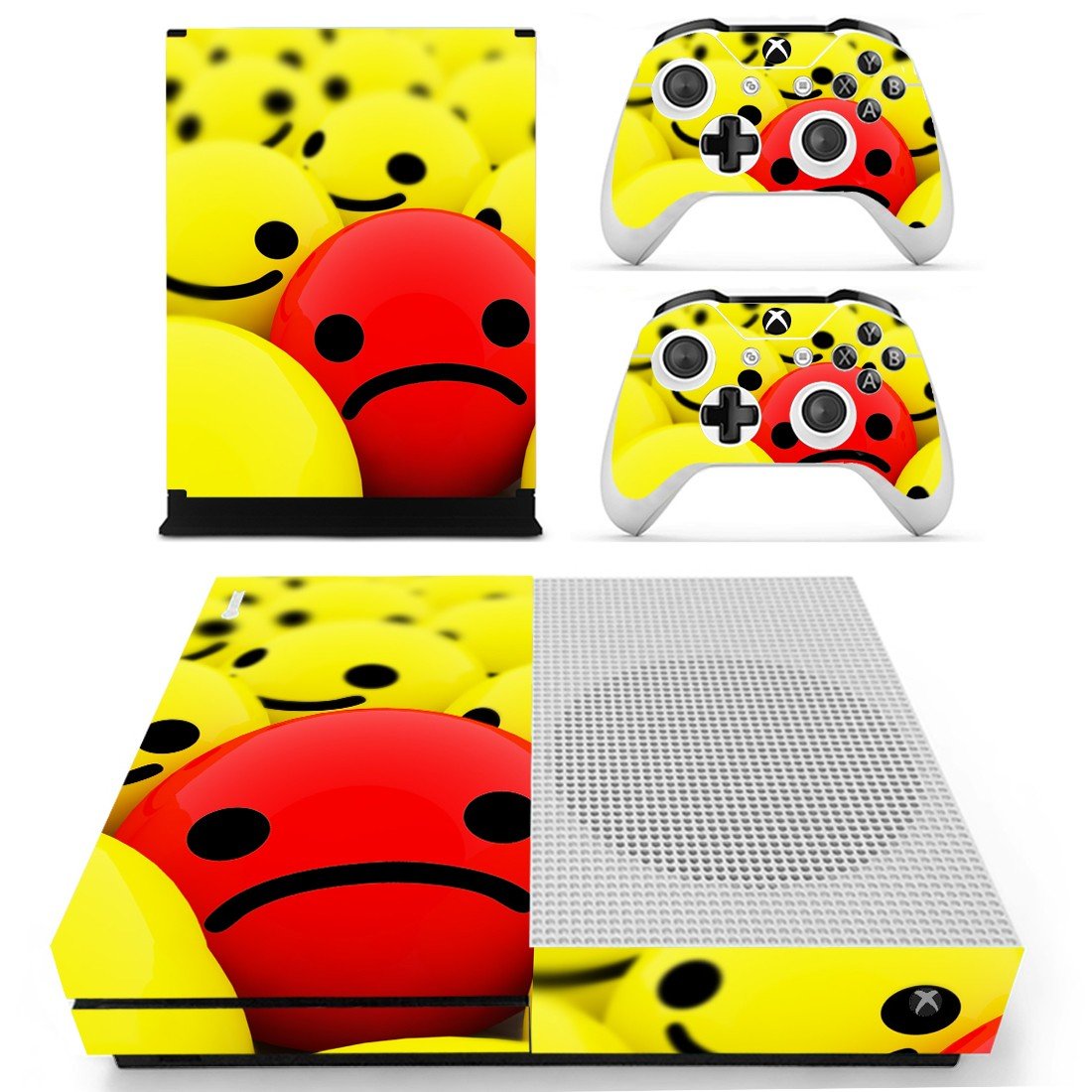 Emoji decal skin sticker for Xbox One S console and controllers
