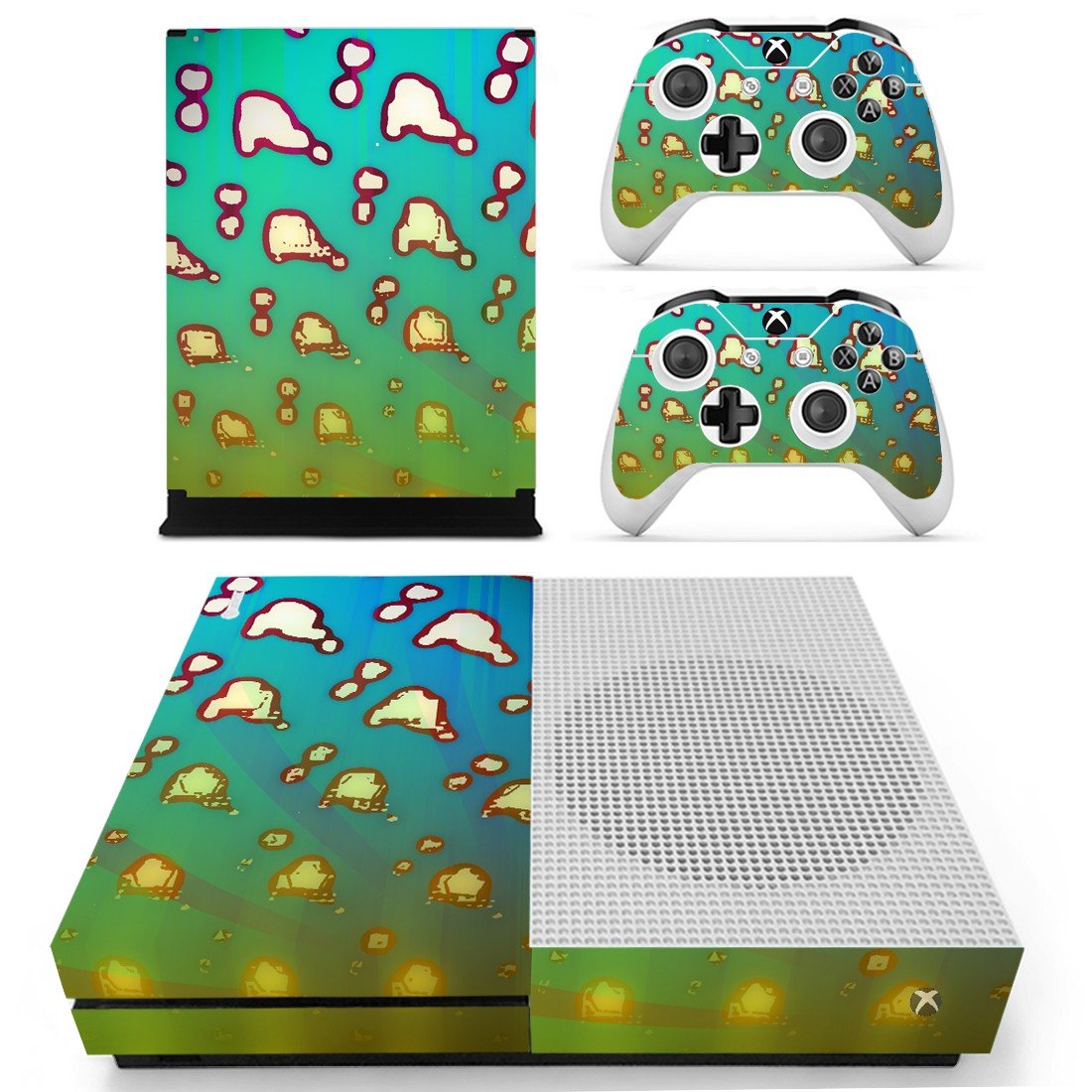 Clipart decal skin sticker for Xbox One S console and controllers