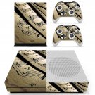 Music sheet decal skin sticker for Xbox One S console and controllers