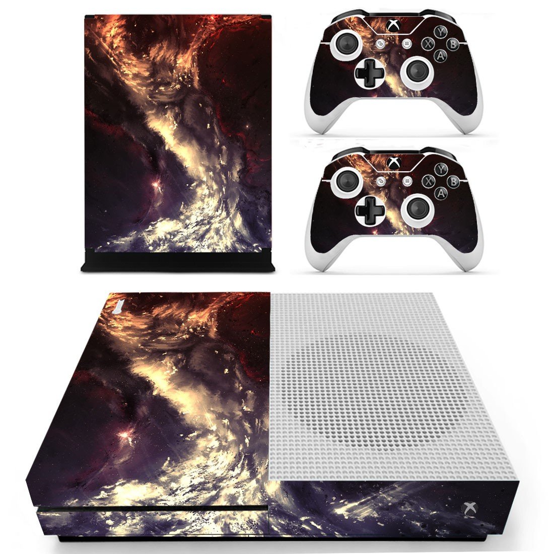 Space wallpapers decal skin sticker for Xbox One S console and controllers