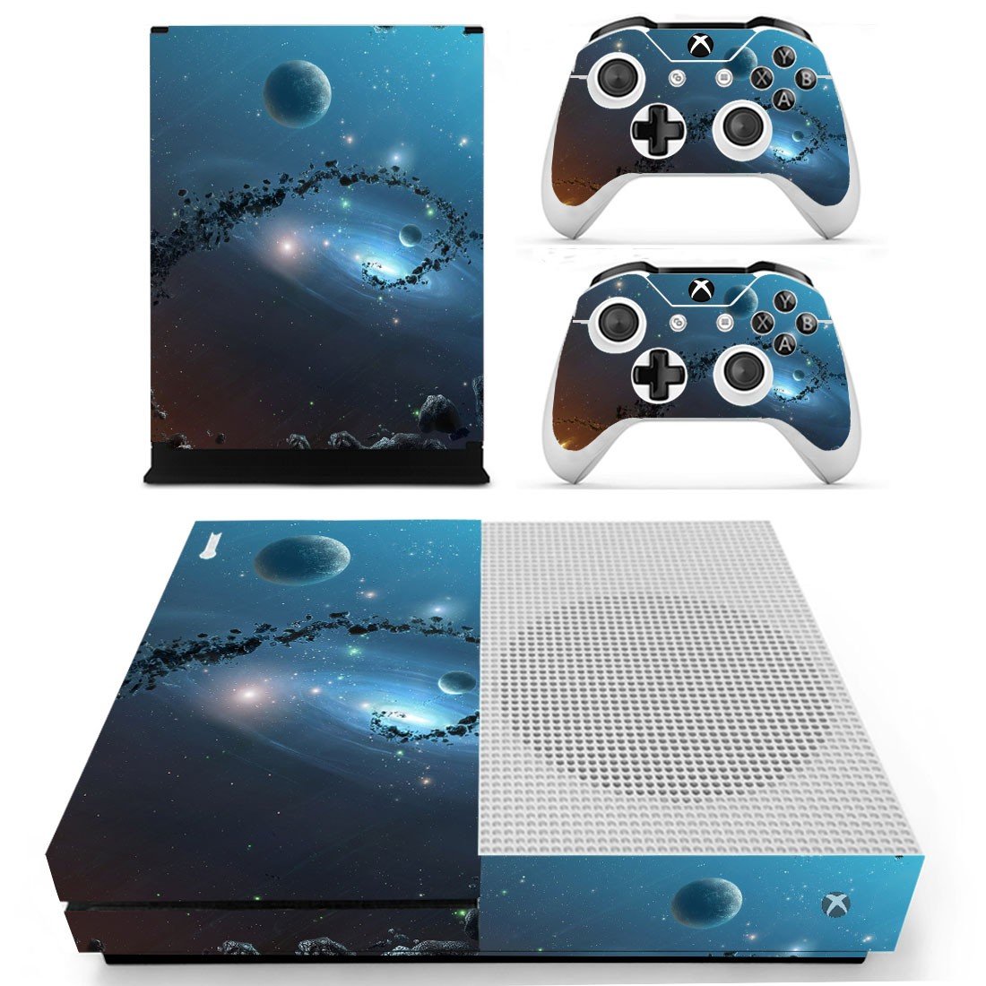 Space Planet decal skin sticker for Xbox One S console and controllers