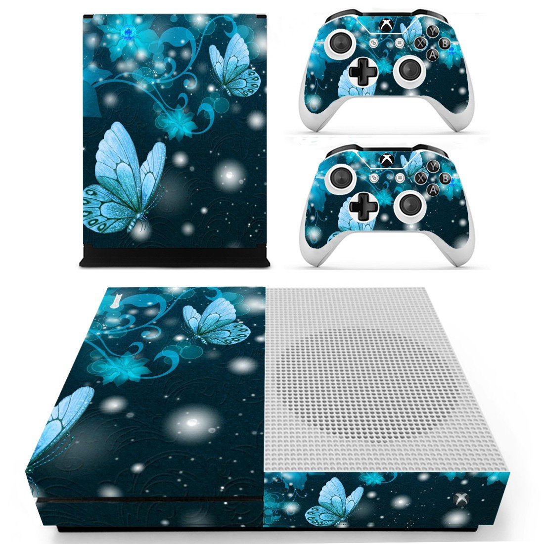 Butterflies decal skin sticker for Xbox One S console and controllers