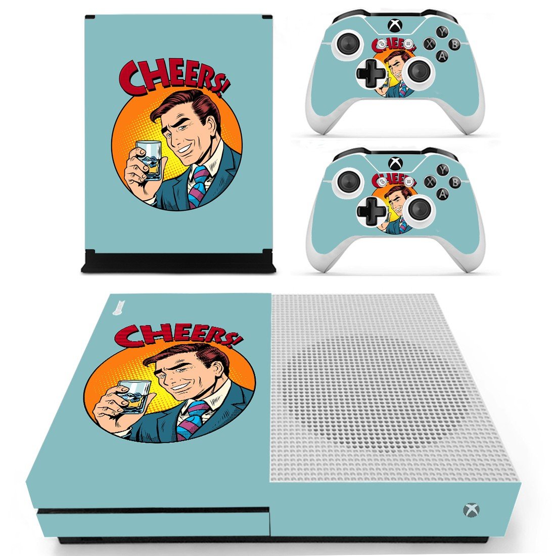 Drinks pop art decal skin sticker for Xbox One S console and controllers