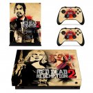 Red Dead Redemption 2 decal skin sticker for Xbox One X console and controllers