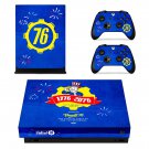 Fallout 76 decal skin sticker for Xbox One X console and controllers