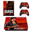 Red Dead Redemption 2 decal skin sticker for Xbox One X console and controllers