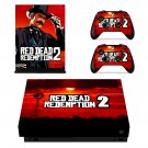 Red Dead Redemption 2 decal skin sticker for Xbox One X console and controllers