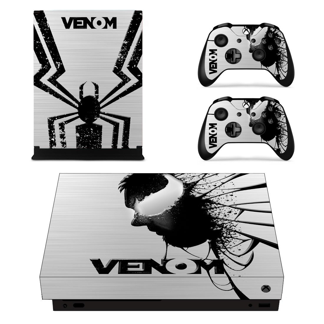 Venom decal skin sticker for Xbox One X console and controllers