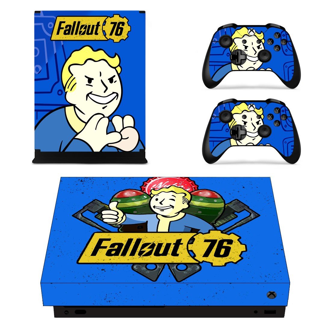 Fallout 76 decal skin sticker for Xbox One X console and controllers