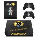 Fallout 76 decal skin sticker for Xbox One X console and controllers