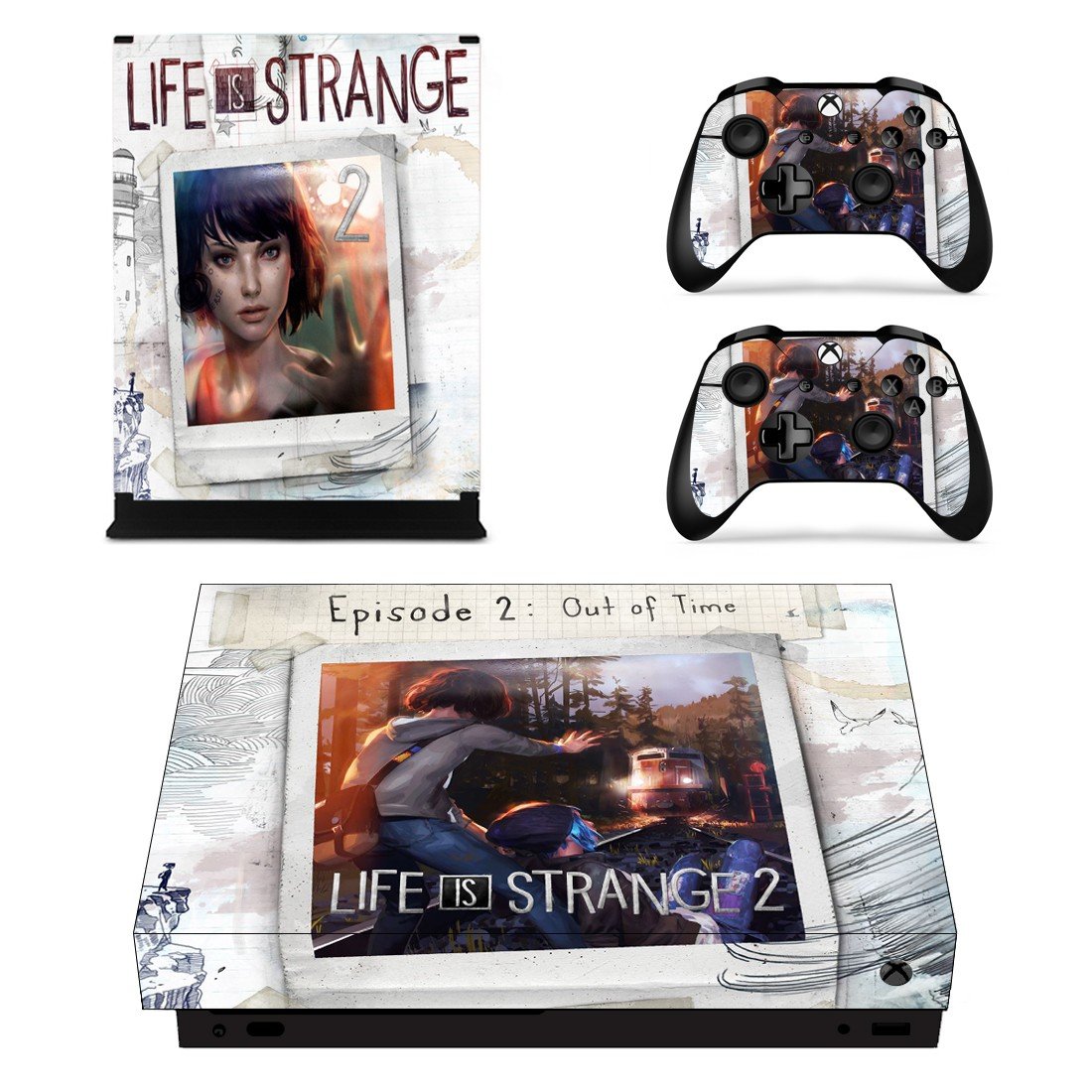 Life is Strange 2 decal skin sticker for Xbox One X console and controllers