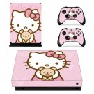 Hello Kitty decal skin sticker for Xbox One X console and controllers