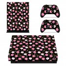 Floral Pattern decal skin sticker for Xbox One X console and controllers