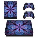 Floral Leaf decal skin sticker for Xbox One X console and controllers