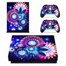 Artificial flower decal skin sticker for Xbox One X console and controllers