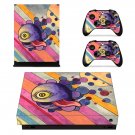 Trippy paintings decal skin sticker for Xbox One X console and controllers