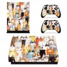 Cat face decal skin sticker for Xbox One X console and controllers