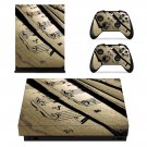 Music sheet decal skin sticker for Xbox One X console and controllers