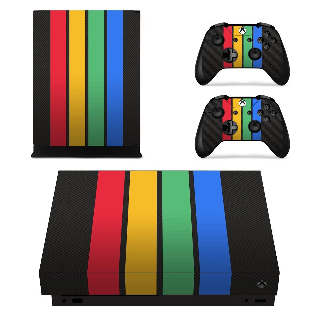 Colorful Columns decal skin sticker for Xbox One X console and controllers