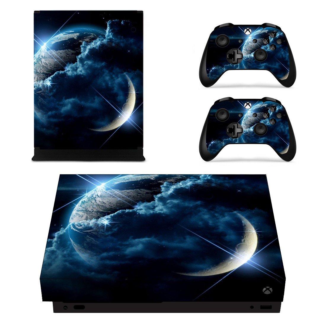 Galaxy Planet decal skin sticker for Xbox One X console and controllers