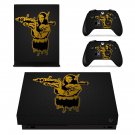 Mona lisa with bazooka decal skin sticker for Xbox One X console and controllers