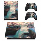 Lady Face decal skin sticker for Xbox One X console and controllers