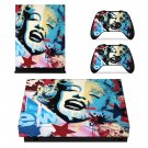 Marilyn Monroe decal skin sticker for Xbox One X console and controllers