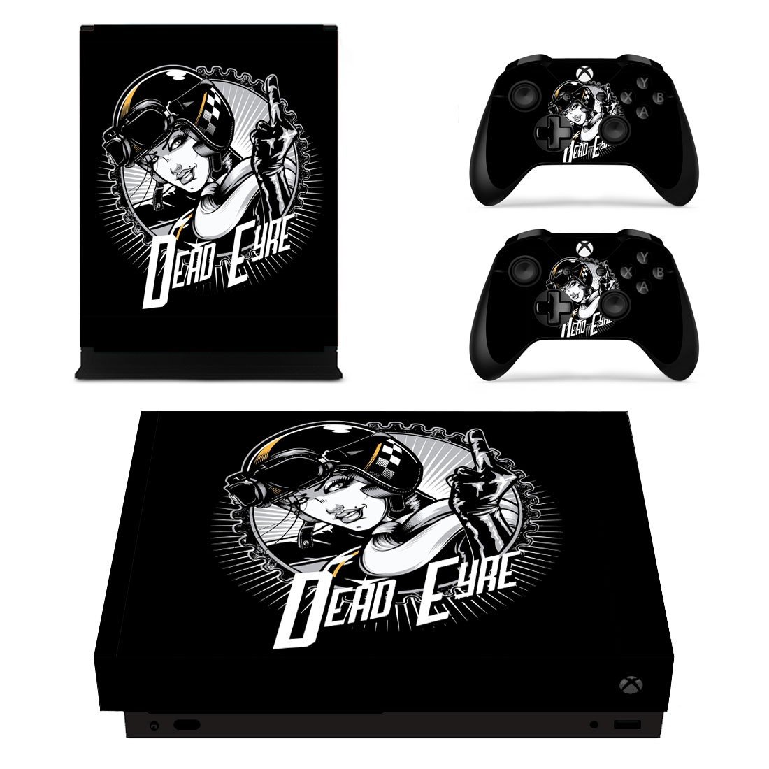 Dead eyre decal skin sticker for Xbox One X console and controllers