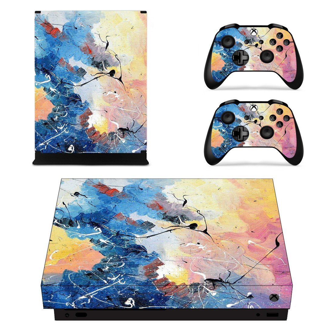 Painted Clipart decal skin sticker for Xbox One X console and controllers