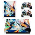 Tech wallpaper decal skin sticker for Xbox One X console and controllers