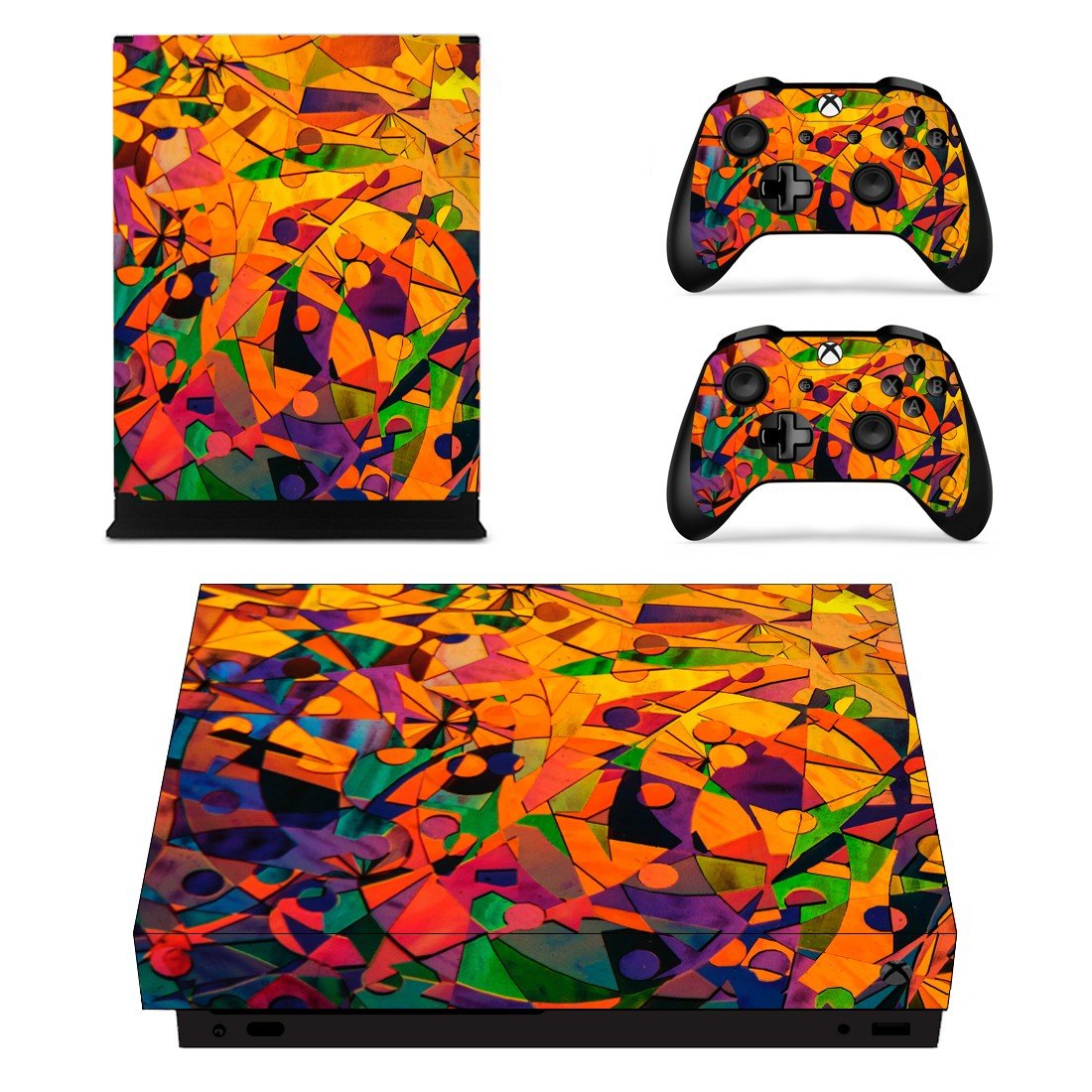 Tech wallpaper decal skin sticker for Xbox One X console and controllers