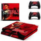 Red Dead Redemption 2 decal skin sticker for PS4 console and controllers