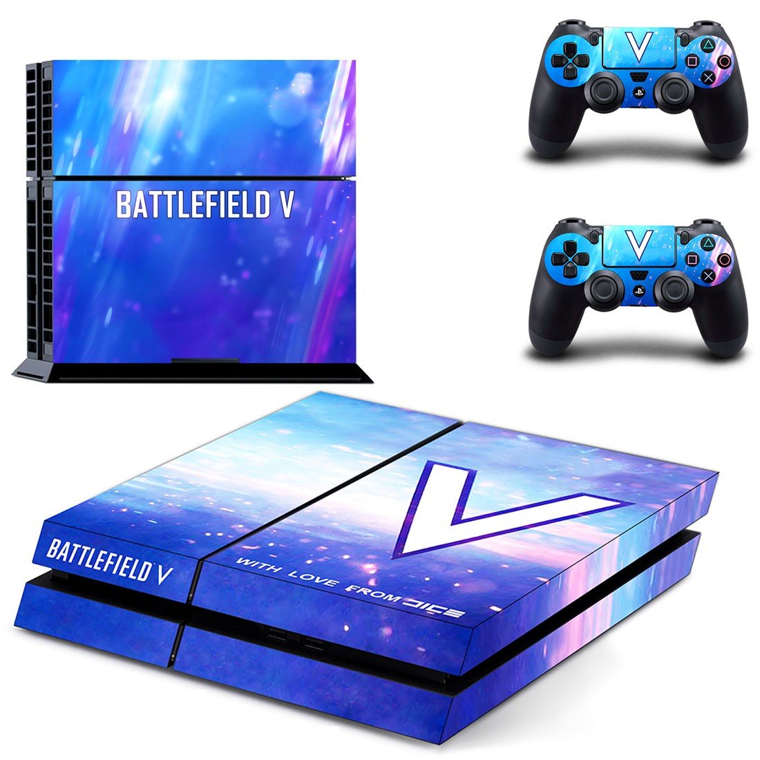 Battlefield 5 decal skin sticker for PS4 console and controllers