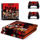 Red Dead Redemption 2 decal skin sticker for PS4 console and controllers