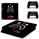 Bape Shark decal skin sticker for PS4 console and controllers