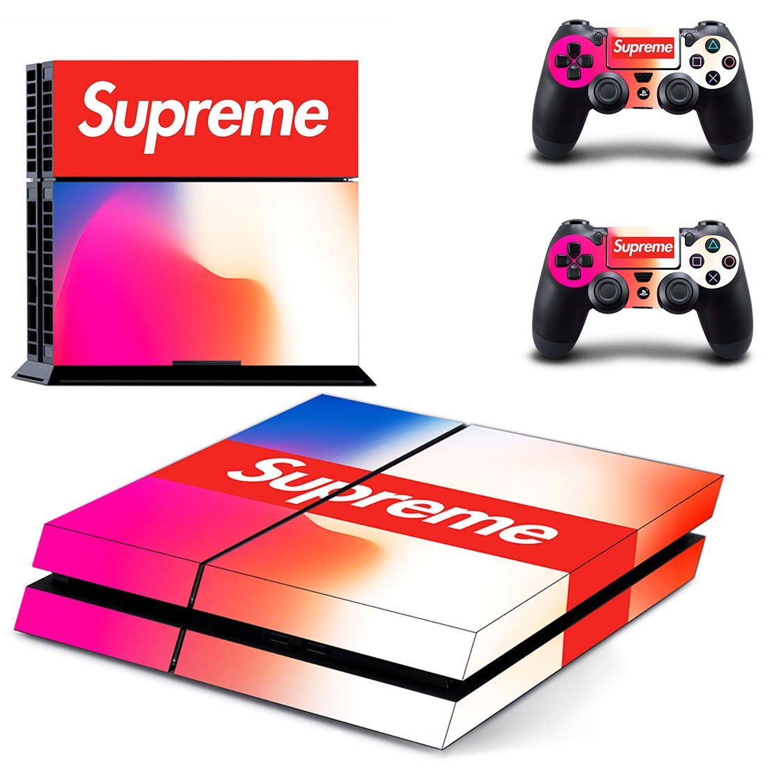 Supreme decal skin sticker for PS4 console and controllers
