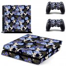 Floral design decal skin sticker for PS4 console and controllers