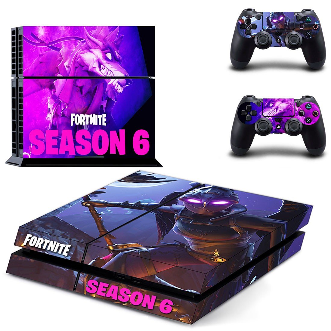 Fortnite decal skin sticker for PS4 console and controllers