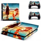 Anime water umbrella decal skin sticker for PS4 console and controllers