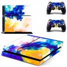 Colors flames decal skin sticker for PS4 console and controllers