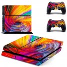 Spiral pattern decal skin sticker for PS4 console and controllers