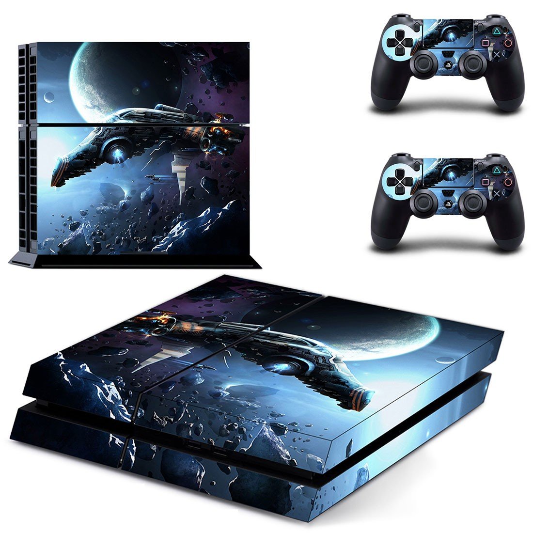 Tech wallpaper decal skin sticker for PS4 console and controllers