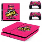X game over decal skin sticker for PS4 console and controllers