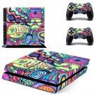 Hippie wallpaper decal skin sticker for PS4 console and controllers