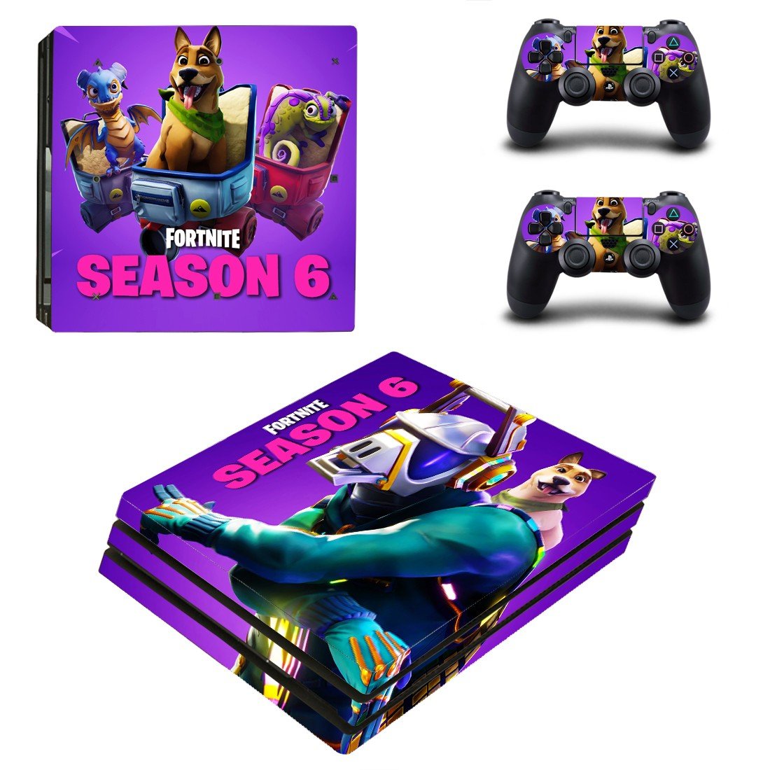 Fortnite decal skin sticker for PS4 Pro console and controllers