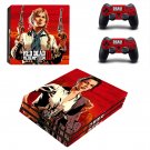 Red Dead Redemption 2 decal skin sticker for PS4 Pro console and controllers