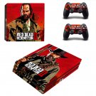 Red Dead Redemption 2 decal skin sticker for PS4 Pro console and controllers